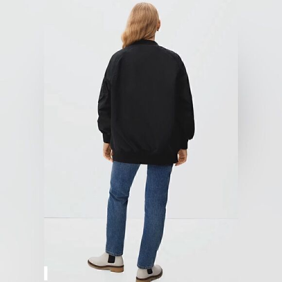 NWT Everlane The Bomber Jacket in Black Size XS - Picture 2 of 13